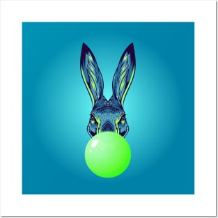 Green Bubblegum Rabbit Posters and Art